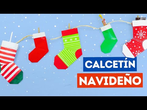 🧦 Cómo hacer calcetines navideños en origami