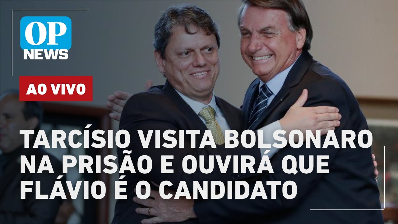 🔴AO VIVO: Tarcísio visita Bolsonaro na prisão e ouvirá que Flávio é o candidato; caso cão “Orelha”