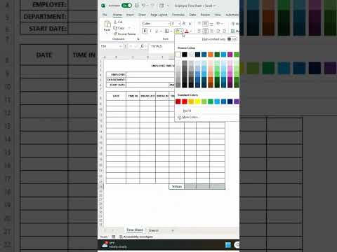 How to Create an Employee Timesheet with Overtime in Excel#foryou#excel #tricks #fypシ゚viral#tutorial