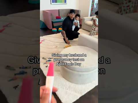 Not AJ crashing out before he even saw the results 😭 #pregnancy #prank #aprilfools