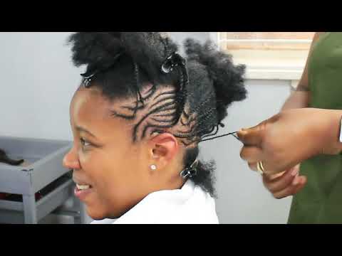 Watch me do this Mohawk Hairstyle on Natural Hair. No extra hair used! No blow drying!