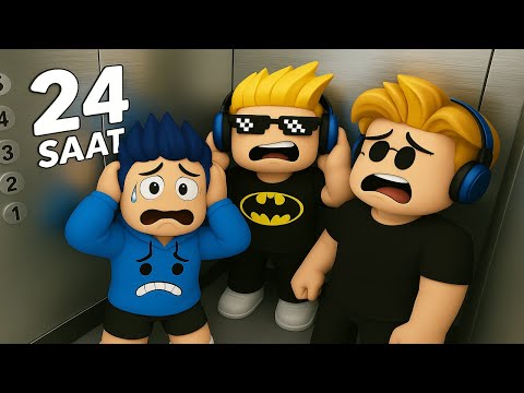 🚨 24 SAAT ASANSÖRDE MAHSUR KALDIK! 😱 Hayatta Kalma Mücadelesi | Roblox