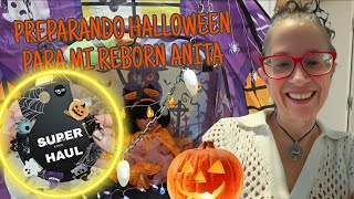 🎃Súper HAUL de Halloween👻mi reborn acampa en una tienda de campaña monstruosa