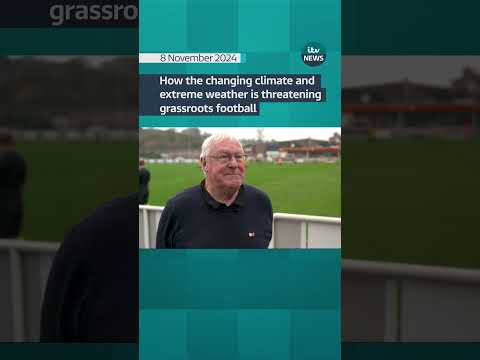 How the changing climate and extreme weather is threatening grassroots football #itvnews #shorts