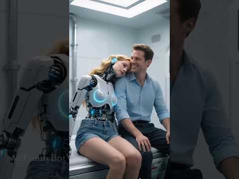 guys tries out newest girlfriend robot at the expo #robots #irc #humanoid
