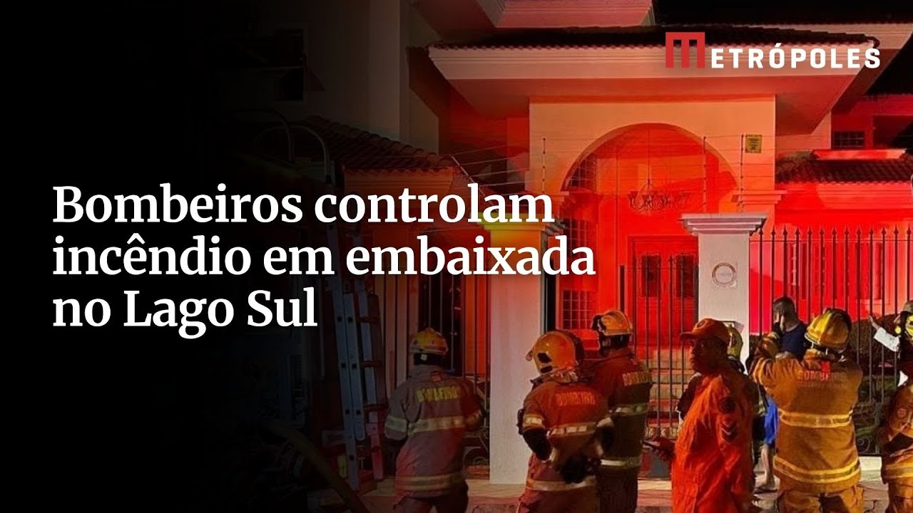Bombeiros controlam incêndio em embaixada no Lago Sul