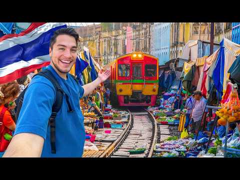 Así es el MERCADO más PELIGROSO de TAILANDIA 🇹🇭 Maeklong