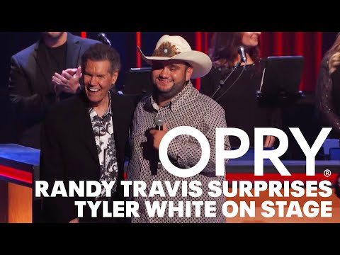 Randy Travis Surprises Tyler White from 'Love On The Spectrum' on Stage at the Grand Ole Opry