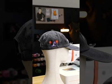 Have You Tried Embroidering the Side of a Cap?🧢| PooLin Embroidery Test #shorts