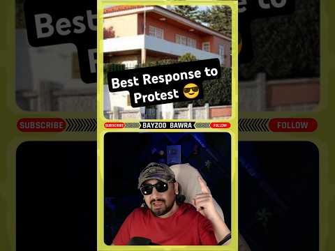 Best Reaction to Protest ๐ #bayzoobawra #shorts #viralshorts #funny #reaction #protest #review
