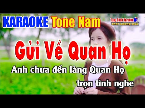 Karaoke Gửi Về Quan Họ ( Tone Nam ) Nhạc Sống Tùng Bách