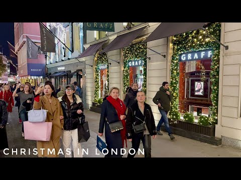 Luxury London Christmas Walk Tour 2024 | Central London Christmas Lights & Market [4K HDR]