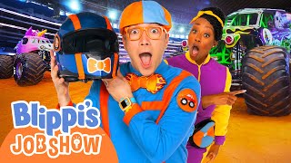 Blippi's Job Show: Monster Truck Challenge – Can They Jump the Ball Pit? | Blippi's Job Show