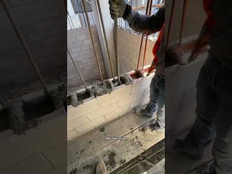 Duvar İçi Beton Doldurma İşlemi #shorts #satisfying #interiordesign