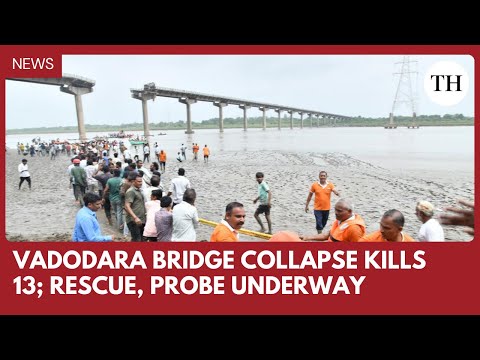 YouTube video thumbnail: Vadodara Bridge Collapse: Death Toll Rises to 13
