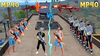 New MP40 vs Cobra MP40 On Factory Roof 😈 PRO PLAYER vs NOOB ADAM 😎 MP40 Skin Challenge - Free Fire 🔥