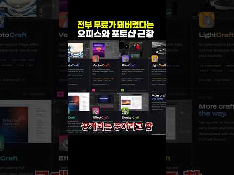 전부 무료가 돼버렸다는 오피스와 <strong>포토샵</strong> 근황