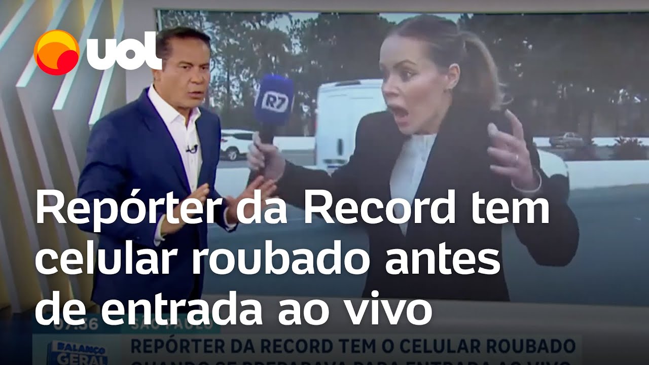Repórter da Record é assaltada antes de entrar ao vivo na Marginal Pinheiros vídeo mostra momento