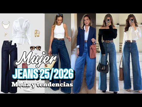 PANTALONES MODA 2026| MODA MUJERE JEANS DE ESRILO MODERNO TENDENCIAS 25/26