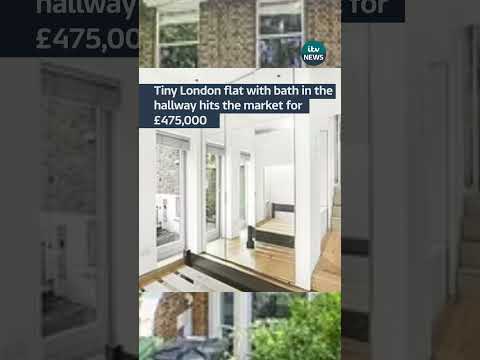 Tiny London flat with bath in the hallway on sale for almost #itvnews #news #uk £500,000