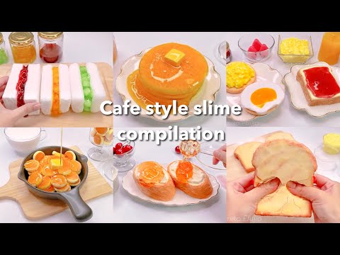 【ASMR】🥞カフェ風スライムまとめ☕️【音フェチ】Cafe style slime compilation