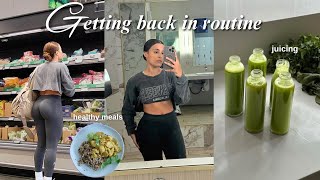 Fitness Vlog| getting back into routine, 6am workout + high protein meals