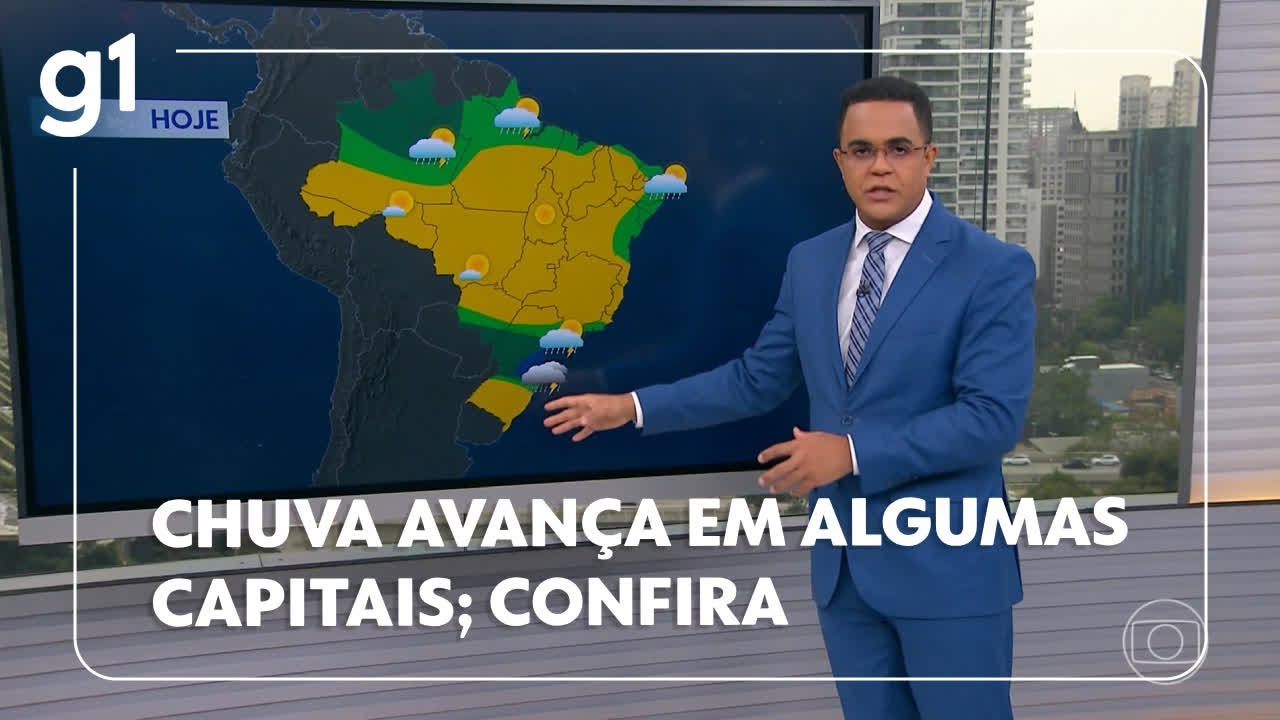 Previsão do tempo: chuva avança pelo Sul e Sudeste do país