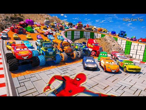 Cars Crazy McQueen High Impact Bobby Swift Miguel Camino Mack Monster Truck Tow Mater Racing Toys