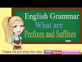 Exploring Prefixes and Suffixes in English