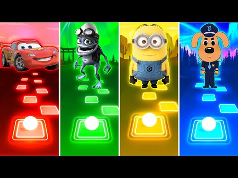 Coffin Dance: Lightning McQueen vs Crazy Frog vs Minions vs Sheriff Labrador - Tiles Hop