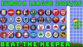 Europa League 2025/26 - Beat The Keeper Marble Race