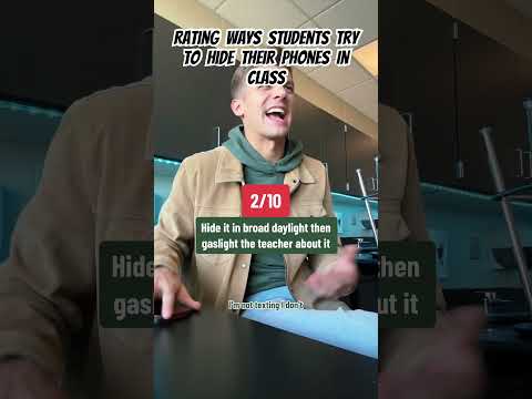 Rating ways students try to hide their phones in class #teacher #teacherlife #teachersofyoutube