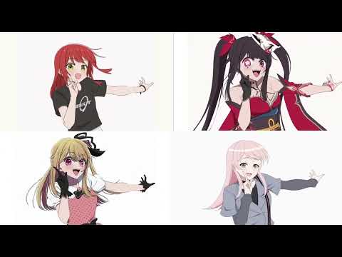 kita ikuyo, hoshino ruby,  sparkle and chihaya anon dancing with doodle song (pure brainrot)