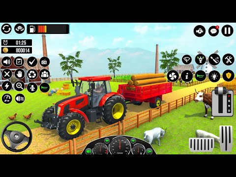 Real Tractor Farming Simulator 2025 Harvester Tractor Driving Android Gameplay Walkthrough Part 1