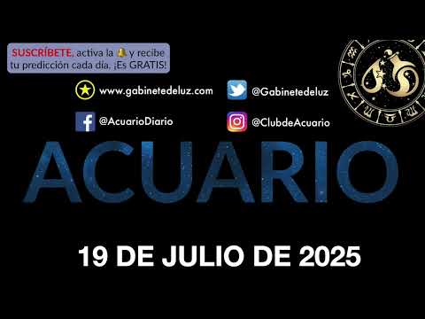 Horóscopo Diario - Acuario - 19 de Julio de 2025.