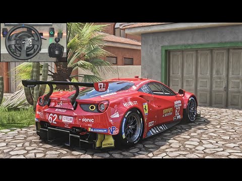 Ferrari 488 GTE Competizione (1600HP) - Forza Horizon 5 | Steering Wheel Gameplay