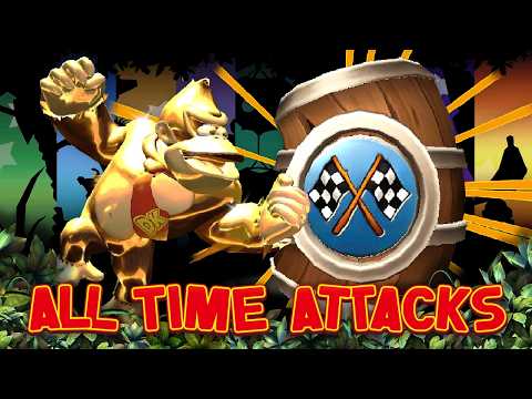 Donkey Kong Country Returns HD - ALL Shiny Gold Medals (Time Attack)