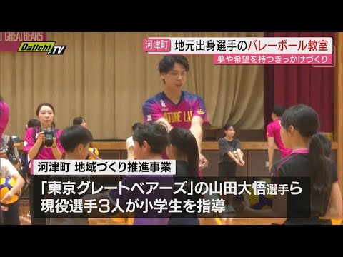 地元出身プロ選手の指導で夢や希望を持つきっかけづくり…小学生対象のバレーボール教室開催(静岡・河津町)