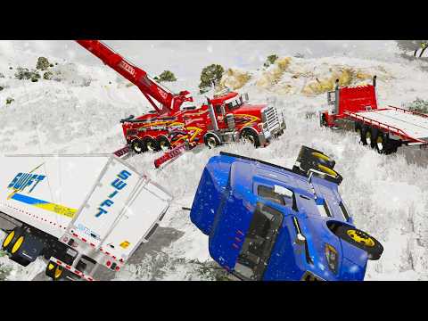 Massive Snow Storm Causes Biggest Truck Crash in GTA 5 RP!