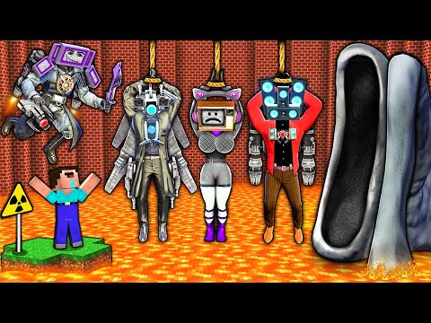 CHOOSE which TV WOMAN to SAVE from SEA EATER MONSTERS vs TV MAN TITAN in MINECRAFT animation