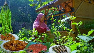 Hidup di Desa | masakan sunda khas pedesaan | semur jengkol, urap sayur, ulukutek, sambel terasi