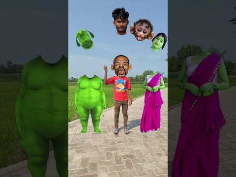 One green & Fatty dog vs cute purple bhabhi & my brothers head matching with tu Radha meri new🥰song
