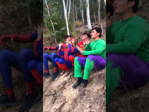 Spiderman jumping fails vs Superheroes #shorts