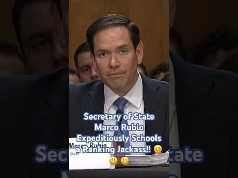 Secretary of State Marco Rubio Expeditiously Schools a Ranking Jackass!! ๐ ๐ ๐