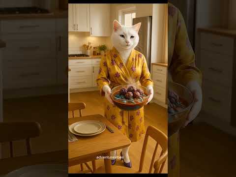 carelessness during meat chopping turn into life time sorrow #ai #cat #funny #animation #india