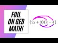 FOIL Method and Polynomial Operations