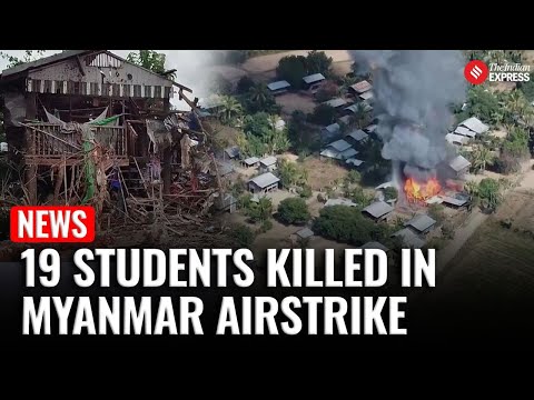 YouTube video thumbnail: Myanmar Military Airstrike Kills 19 Students at Rakhine School: Unicef Confirms Casualties