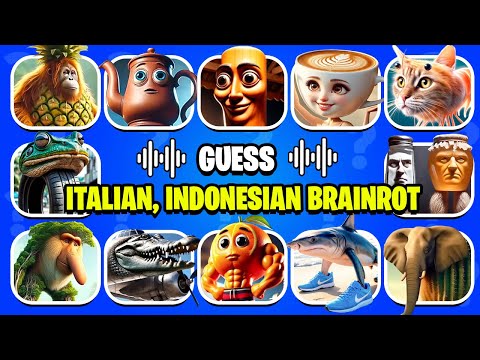 Guess ITALIAN And INDONESIAN Brainrot Animals Memes | Ballerina Cappcuccina, Tung Tung Sahur