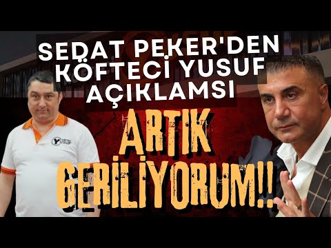 SEDAT PEKER'DEN KÖFTECİ YUSUF AÇIKLAMSI... ARTIK GERİLİYORUM!!