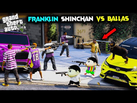 Franklin Shinchan vs Ballas gang in GTA 5!